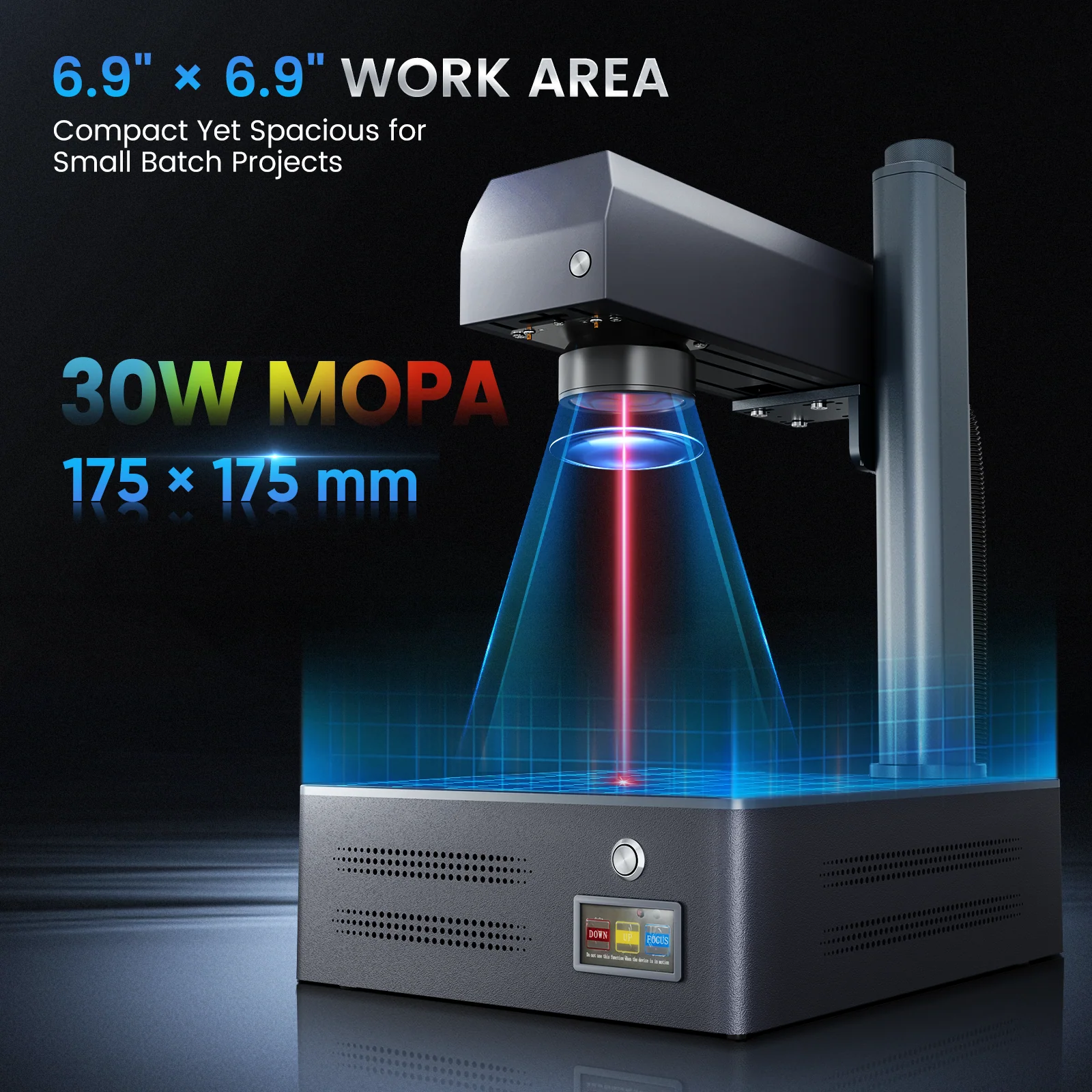 Monport GM 30W Pro Integrated MOPA Fiber Laser Engraver & Marking Machine with AutoFocus - Image 5