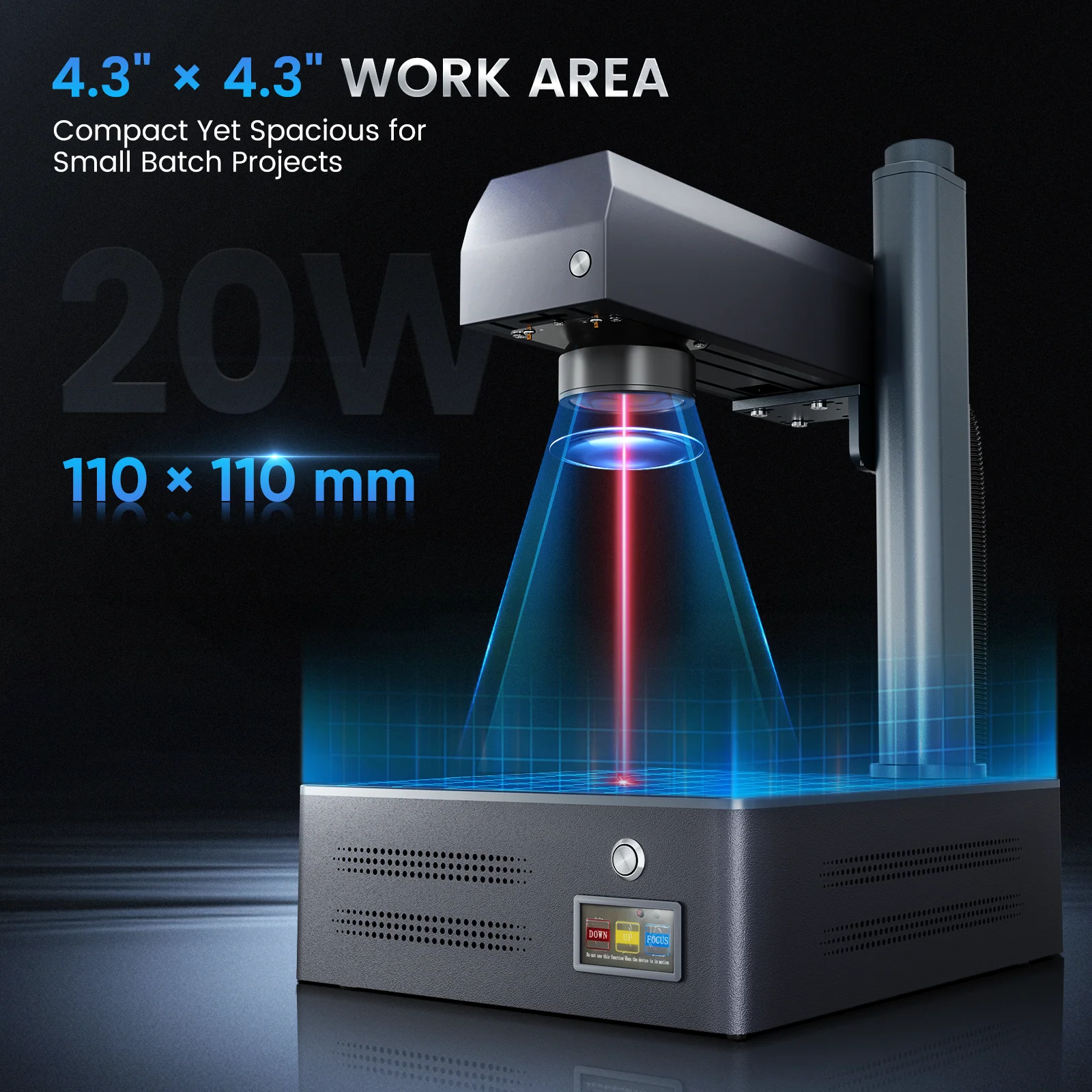 Monport GM 20W Pro Integrated Fiber Laser Engraver & Marking Machine with AutoFocus - Image 6