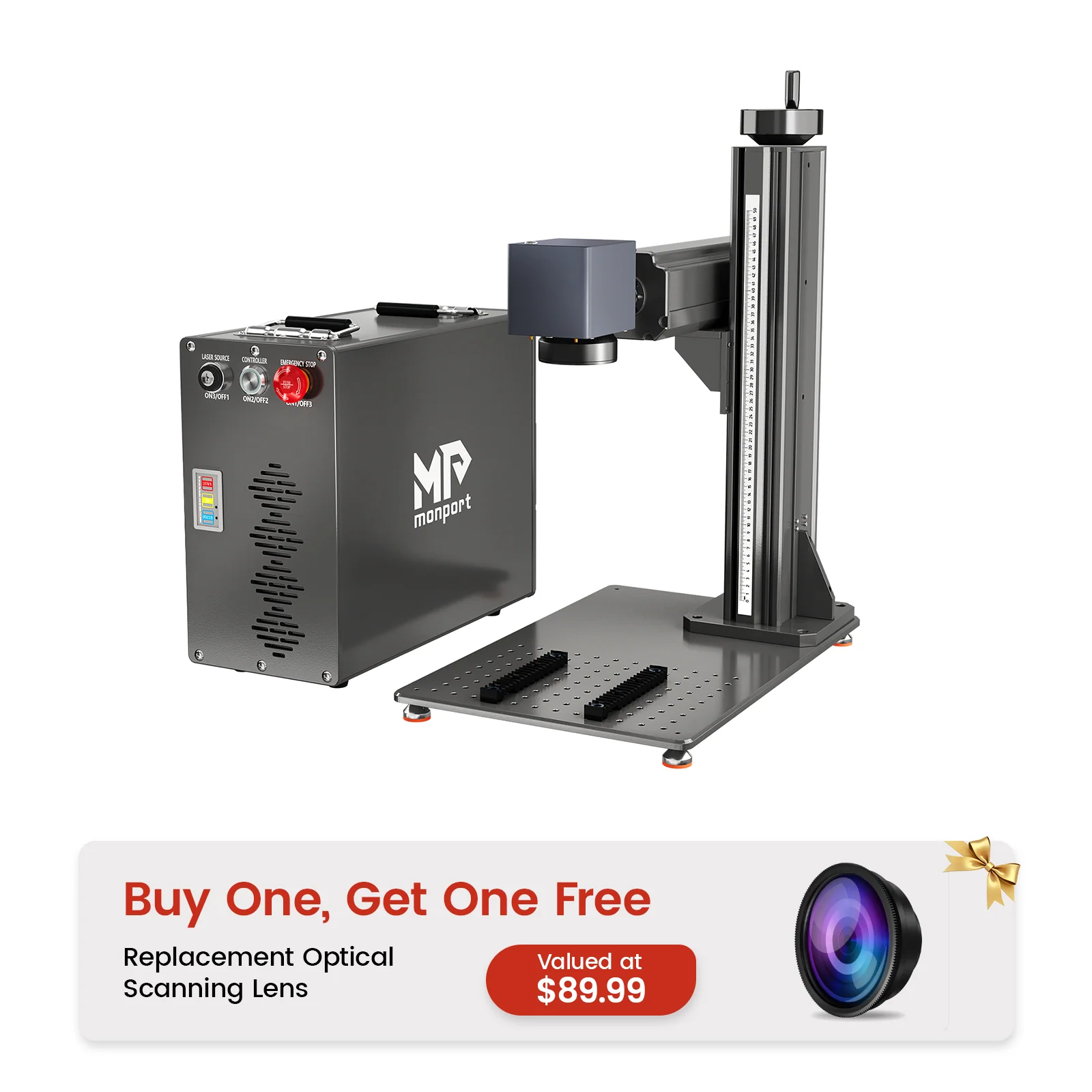 Monport GT 100W Split MOPA Fiber Laser Engraver & Color Marking Machine With AutoFocus – FDA Approval - Image 20