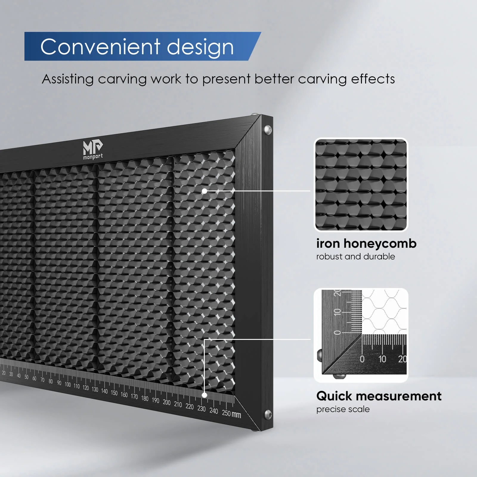 Monport 8"X12" Metal Honeycomb Laser Working Bed for CO2 Laser Engraver - Image 5