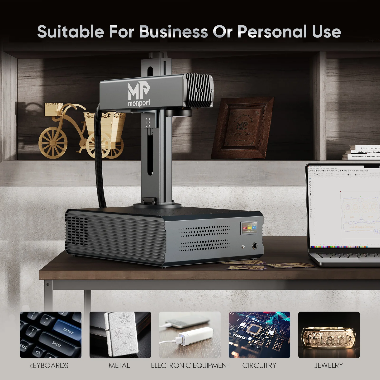 Monport GA 100W MOPA Fiber Laser Integrated Engraver & Marking Machine with AutoFocus - Image 13