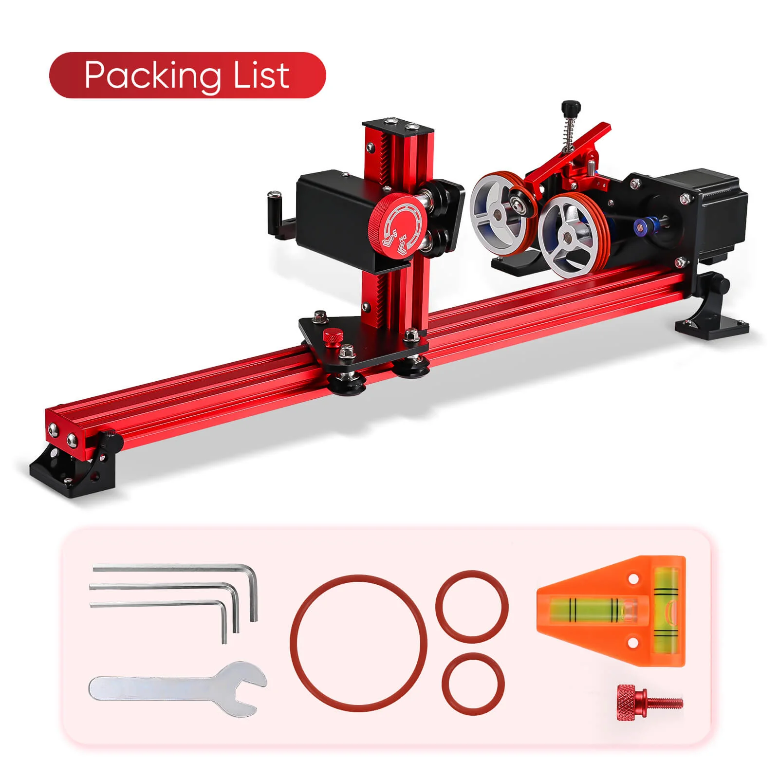 Monport 4-Wheel Lifting Rotary Axis with 360° Rotation for 60W~150W CO2 Laser Engraver - Image 4