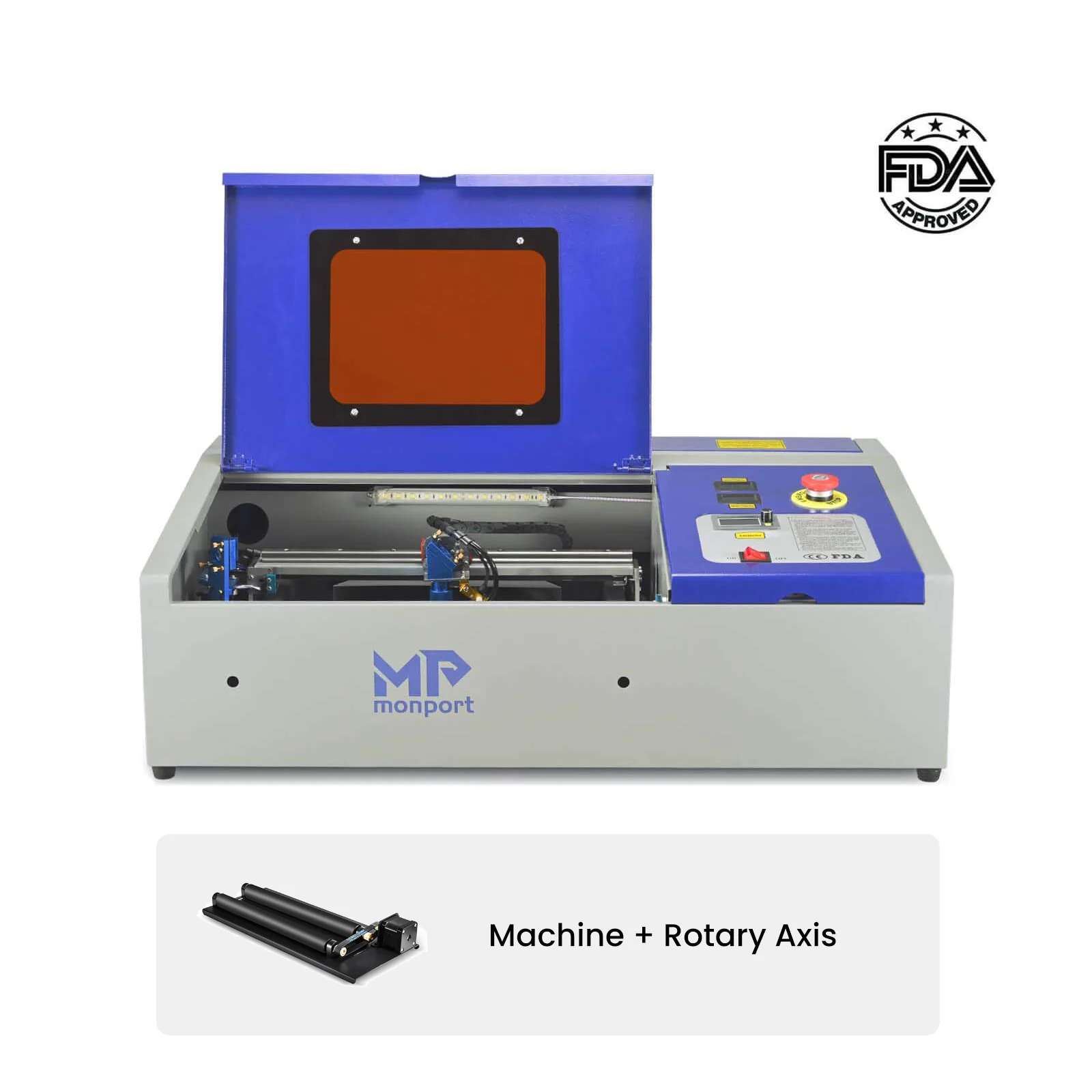 Monport 40W Pro Lightburn-Supported (12" X 8") CO2 Laser Engraver & Cutter with Air Assist - Image 16