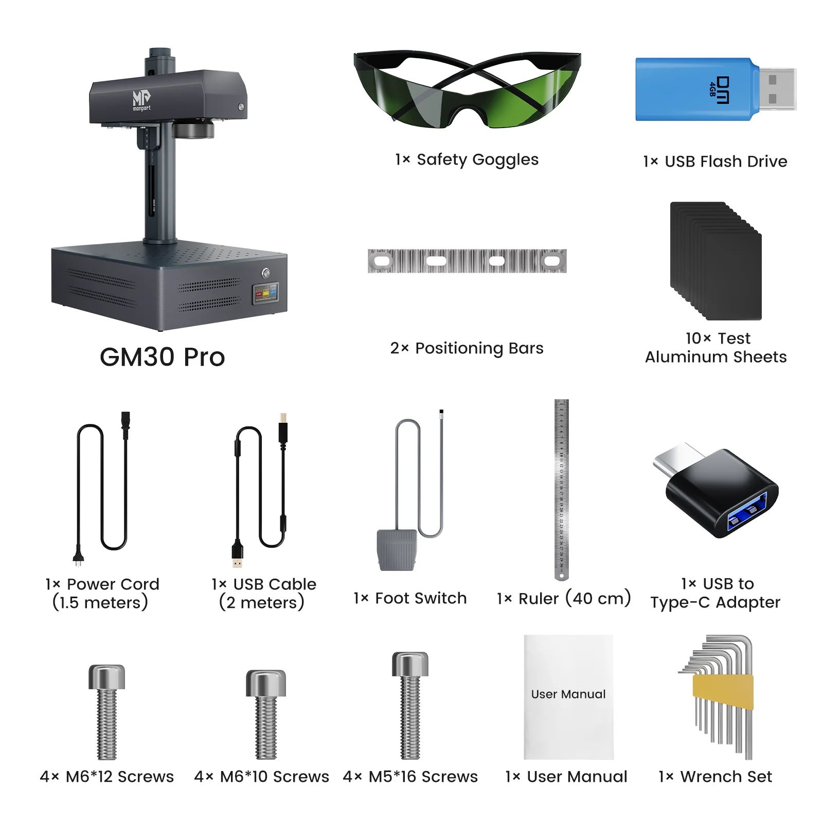 Monport GM 30W Pro Integrated Fiber Laser Engraver & Marking Machine with AutoFocus - Image 11
