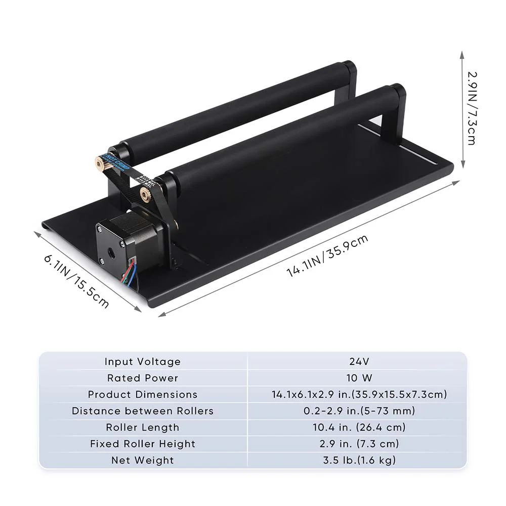 Monport Laser Rotary Axis 360° for 40w CO2 Laser Engraver to hold cylindrical objects - Image 4