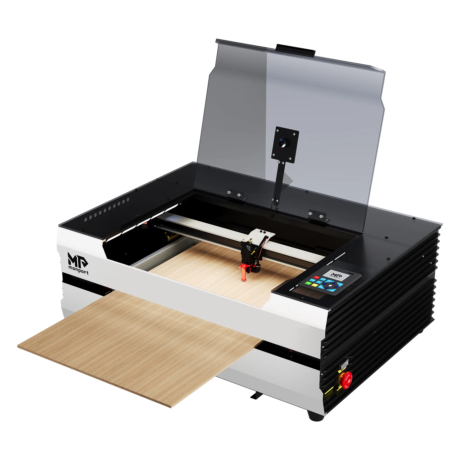 Monport Reno45 Pro Vision 45W Desktop CO2 Laser Engraver & Cutter (16" X 12") with 8MP HD Camera and Magnetic Assisted Focus - Image 18