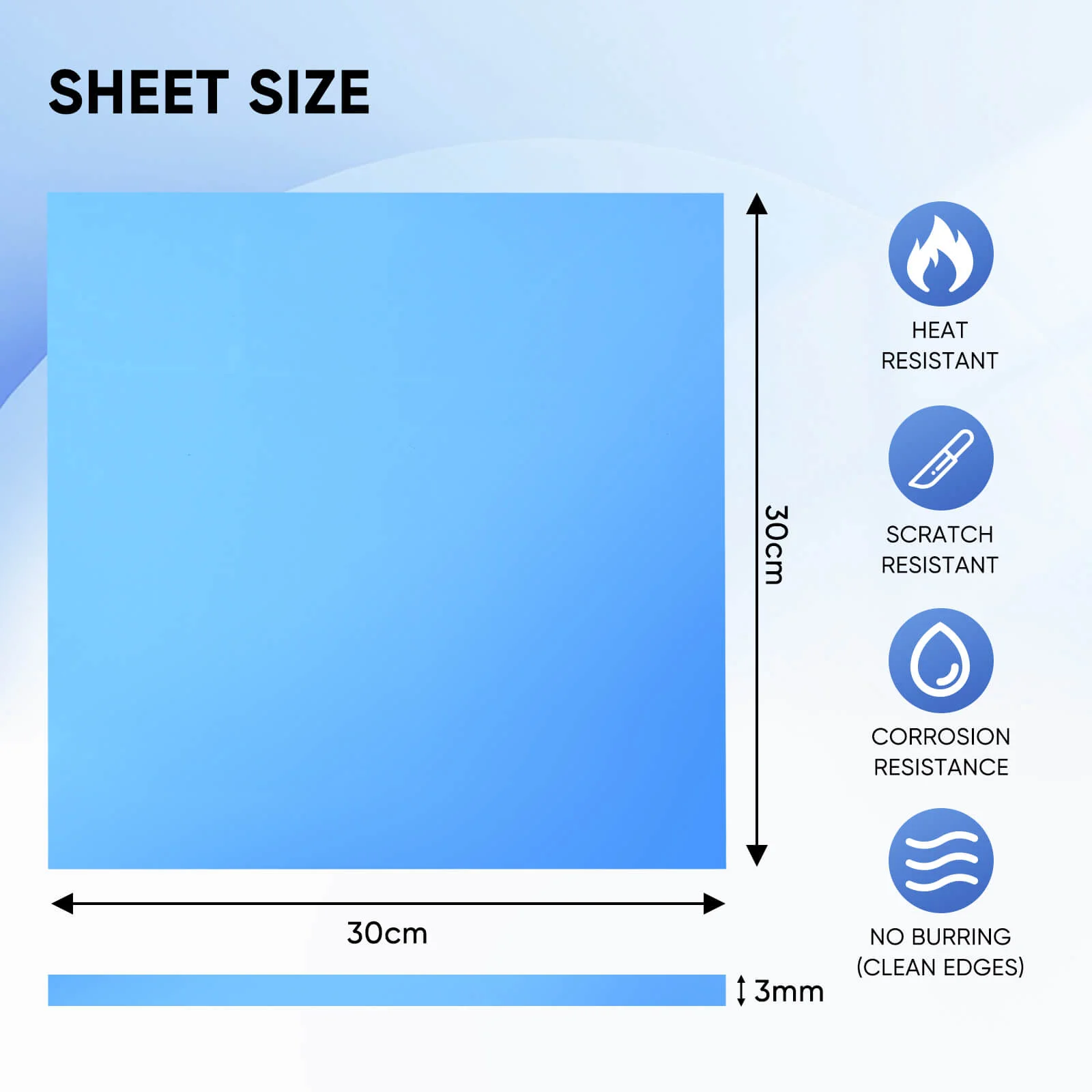 Monport Select 12"x12'' Acrylic Sheet (3Pcs ) - Image 3